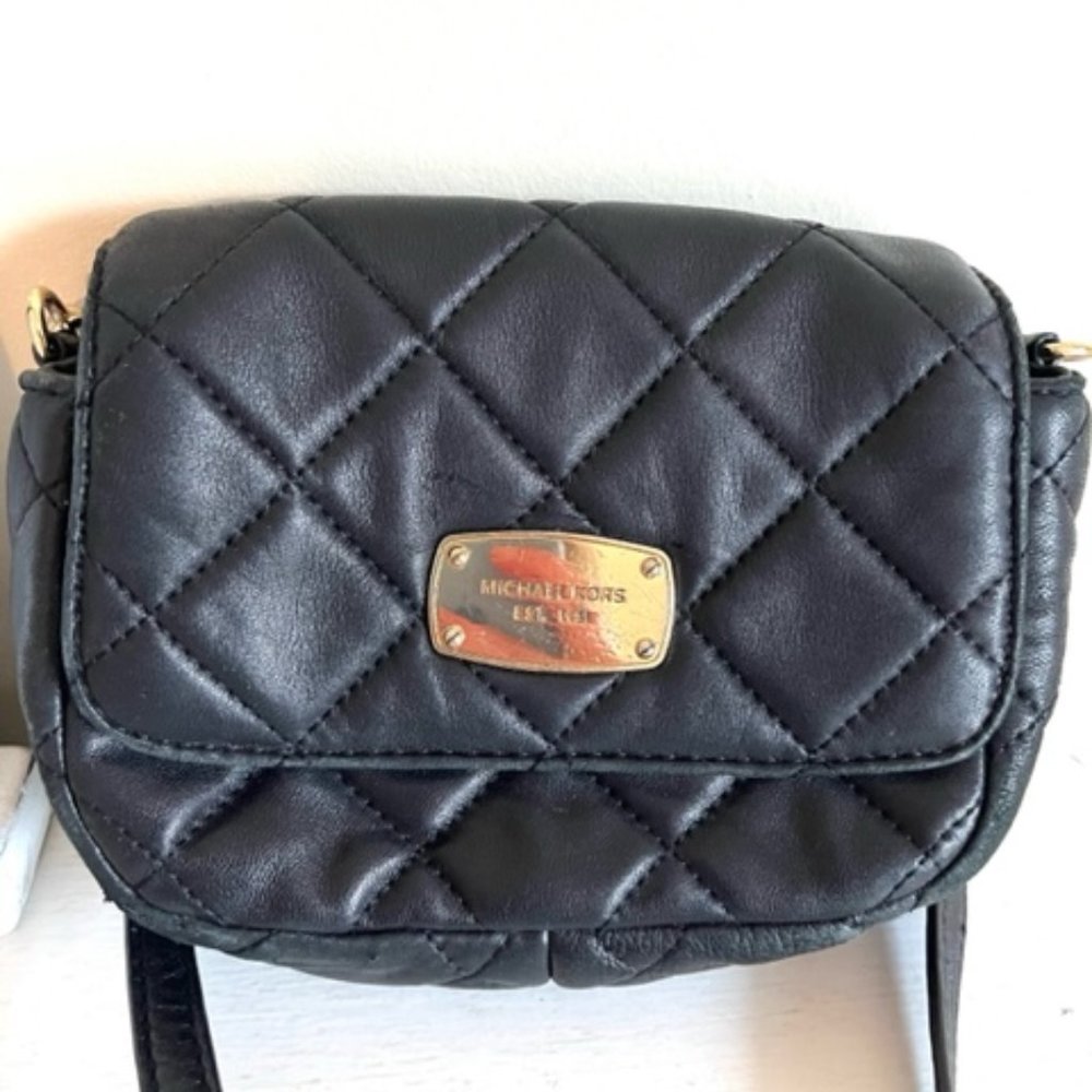 Michael Kors- Crossbody Bag- Quilted Black Leather